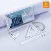 Xiaoyuer Spot 15cm Set Regla Regla Regla Triangular Transportador Estudiante Aprendizaje Dibujo Creativo Set de Papelería