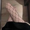 Medias de red falsas con costuras altas de tubo por encima de la rodilla, pantalones blancos y negros, medias de encaje con degradado para mujer, primavera y verano, delgadas y oscuras, JK, muslo falso