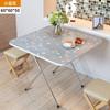 Mesa de jantar pequena para uso doméstico Mesa de jantar Dormitório Aprendizagem Mesa pequena simples Mesa portátil ao ar livre Mesa dobrável de jantar por atacado