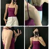 Camisole Dopamine com costas cruzadas para mulheres, adequada para usar sozinha ou em camadas, design de costas sexy e bonito, com bojos embutidos, top confortável, doce e picante