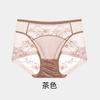 Calcinhas de Renda Cetim Retro Francesas para Mulheres Tamanho Grande Corte Sexy Tela Transparente Sem Costura Cobertura do Quadril Calcinhas Femininas