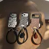 Popular Ins Floral Pequeno Veludo Maillard Adequado para Capa de Celular Apple 17Promax Bolsa Iphone16 15P