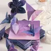 Cielo Estrellado de Ensueño Gradiente Colorido Origami Creativo Hecho a Mano Grullas y Mariposas de Papel Decoración Regalo Origami a Doble Cara
