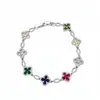 Pulsera de Cierre de Flor con Zirconia Bañada en Oro Real de 18K Color Dopamina Pulsera Exquisita Joyería de Lujo Ligero de Alta Gama