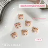 Joias para Unhas Artísticas Gato Kt de Chapéu Popular Desenho Animado Cabeça de Gatinho de Resina Vermelho Rosa Azul Diamante para Unhas DIY Usável Acessórios
