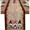 Nova decoração de Natal transfronteiriça, Caminho de mesa para árvore de Natal linho durável forte toalha de mesa toalha de mesa transfronteiriça