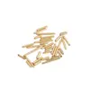 Cuentas Largas de Arroz Chapadas en Oro de 14 Quilates que Conservan el Color, Cuentas Espaciadoras Tubulares Delgadas, Cuentas de Palillo, Cuentas Tubulares Redondas y Rectas, Accesorios para Joyería DIY, Materiales de Cuentas Sueltas