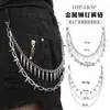 Joias Transfronteiriças Europeias e Americanas Corrente de Calça com Rebite de Metal Hip-Hop Punk Performance de Palco Corrente de Cintura Multicamada Corrente Decorativa Atacado