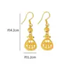 Bolsa de Dinheiro Estilo Étnico Exquisita Ábaco Gancho de Orelha Dourado Argola de Orelha Brilhante Fashion Retrô Argola de Orelha Elegante Versátil Presente para a Mãe