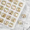Adornos de cristal de diamante para uñas K9 2022 nuevos adornos para uñas de celebridad de internet Diamante cuadrado súper brillante diamante de punta inferior accesorios de diamante