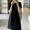 ¡Productos Europeos @ Este Es Tan Fácil de Usar! Camiseta de Manga Corta de Tencel con Lunares para Mujer, Top Casual Versátil de Cuello Redondo para Verano