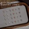 Joyería para Uñas Aleación de Zirconio Cuervo Corazón Cruz Montón de Diamantes Zirconio Oscuro Accesorios para Uñas Decoración