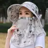 Sombrilla Protectora UV Cubre Rostro Chal Grande Protección Solar A prueba de Viento Sombrilla para Ciclismo Versátil Sombrero de Pescador Sombrero Chal de Verano para Mujer