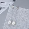 Versão coreana transfronteiriça da nova prata esterlina S925 areia flash simples brincos clássicos brincos brincos femininos brincos de pérolas de água doce fabricantes