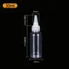 En stock 100ml Botella Puntiaguda Botella de Plástico PET Transparente Botella de Boca Pequeña Botella Puntiaguda Botella de Pigmento Pintado Botella Puntiaguda de Evitación