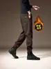 Calça Nova Masculina Outono e Inverno, Calça Harem Casual Solta Versátil Espessada de Veludo Masculina, Calça Quente de Inverno