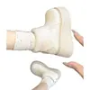 Botas de nieve elegantes y versátiles para mujer para el invierno de 2026, con forro de felpa, suela engrosada y un diseño de puntera en forma de mango, que se asemejan a los zapatos de algodón estilo Birkenstock