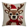 Fronha de Almofada de Natal Transfronteiriça Decoração de Atmosfera Almofada de Sofá Linho Estampado Sala de Estar Capa de Almofada para Casa Atacado