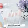 Bolsa com zíper de PVC fosco, bolsa à prova d'água para armazenamento de cosméticos, bolsa de embalagem transparente, padrão, atacado