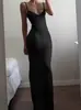 L25D040 Estilo Europeo y Americano Sexy Bustier con Abertura Vestido de Estilo Nuevo