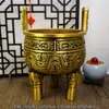 Latón Keding Quemadores de Cobre Domésticos Trípode Antiguo Redondo Ding Oficina Feng Shui Cobre Ding Artesanía Regalos Adornos