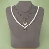 Venta Caliente Transfronteriza Romántico Francés Acero de Titanio Incrustado con Nácar Blanco DIY Moda Colgante Pendientes Collar Joyería Colgante