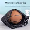 1 peça Bolsa de Basquete Grande Capacidade Bolsa de Ombro Único Transversal Bolsa para Armazenamento de Bola de Treinamento Esportivo Bolsa de Basquete Bolsa de Rede para Vôlei Bolsa de Academia