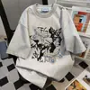 Camiseta de Manga Corta de Marca de Moda con Estampado de Mariposas de Diseño de Nicho para Mujer Verano 2026 Nueva Moda Versátil Top de Pareja