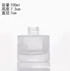 Botella de Aromaterapia de Rayas Verticales en Stock, Botella Difusora de Fragancia, Botella Vacía Difusora de Caña sin Llama, Botella de Vidrio Transparente para Decoración del Hogar