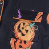 Comércio Exterior Transfronteiriço Novo Pijama Feminino Europeu e Americano Halloween Estampado Lapela Manga Curta Shorts Conjunto Europeu e Americano para Usar em Casa