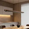 Luminária pendente linear para sala de chá vintage, balcão de bar em madeira maciça estilo Bauhaus, luminária de mesa de jantar e ilha de alta qualidade para proteção ocular