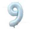 Globos de Foil Número Rosa Bebé de 32 pulgadas Tamaño Mediano Versión Americana Globos Azul Bebé Decoración de Escena para Fiesta de Primer Cumpleaños de Bebé