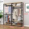 Atacado quarto cabide casa aluguel aberto guarda-roupa simples duplo piso vestiário multifuncional armazenamento