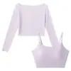 Conjunto de duas peças 361 deg: sutiã de yoga e saída de praia, roupas de ginástica leves e respiráveis, saída de yoga solta e modeladora para corrida