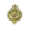 Acessórios para cocar de fantasia antiga DIY 45*65mm Escudo de personagem de jogo online Peça de flor de sino Conexão de metal Peça de flor