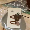 Nova Presilha de Cabelo Flor de Tecido Renda Feita à Mão Coreana para Crianças, Doce Grampo de Cabelo Lateral de Outono e Inverno para Meninas