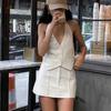 Otoño europeo y americano comercio exterior Moda Chaleco de PU para mujer color liso casual prenda exterior chaleco AliExpress Wish ropa de mujer transfronteriza