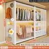 Prateleira Guarda-Roupa Armário de Armazenamento para Quarto Montagem Simples Suporte de Roupa Aberto de Chão Armário de Armazenamento para Quarto de Aluguel Hall de Entrada