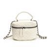 Bolso de Mano Acolchado con Cadena Estilo Occidental 2025 Bolso de Hombro Simple Estilo Coreano Bolso Cruzado de Moda Elegante de Nicho