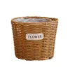 Macetas Cónicas de Plástico Tejido Transfronterizas, Cestas Florales Tejidas a Mano Tipo Ratán, Cestas Decorativas de Escritorio para Plantas Verdes, Macetas de Jardinería