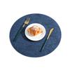 Individual de Mesa de Cuero Impermeable Antideslizante Transfronterizo Redondo de Doble Cara Hotel Hogar Aislamiento Individual Mesa de Comedor Sensación Avanzada Mantel Individual para Alimentos