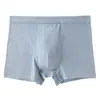 Ropa interior de hombre de algodón de cintura media-alta, corte holgado, talla grande, calzoncillos bóxer transpirables para hombre, calzoncillos bóxer estampados de algodón puro