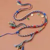 Cuerda Colgante de Amuleto de la Suerte Estilo Tíbet, Colgante Auspicioso Feitian de Dunhuang Tejido a Mano, Cadena de Suéter de Cuerda de Algodón Retorcida a Mano