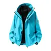Chaqueta Exterior Unisex para Hombres y Mujeres, Chaqueta Impermeable de una Sola Capa para Primavera y Otoño, Ajuste Holgado Versátil para Parejas, Tres en Uno
