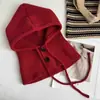 Bufanda de Cuello Alto Estilo Coreano para Mujer, Calentador de Cuello Chal de Invierno Cálido y de Alta Gama, Calentador de Cuello de Punto Nuevo de Color Sólido Versátil