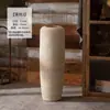 Vaso de Cerâmica Grande de Chão Jingdezhen, Jarra de Cerâmica Grossa Artesanal Retro Nostálgica, Ornamento Feng Shui para Sala de Estar Hotel, Frete Grátis