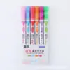 Caneta curva com padrão de cor para diário manual caneta de carimbo rolete jornal escrito à mão infantil marca-chave especial caneta curva de secagem rápida