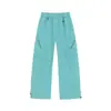Calça casual softshell à prova de três elementos para homens e mulheres, estilo dopamina de outono, calça de trabalho de perna reta solta multicolorida para atividades ao ar livre para mulheres