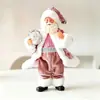 Éxito Transfronterizo: Hong Kong Amor Papá Noel De Pie y Abrazando un Árbol Figura de Madera Adorno Decoración de Escritorio Navideña