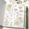 20 Hojas Lindas Ins de Alto Valor Personaje para Journaling Estilo Dulce Collage Chica Anime Material Decoración Pegatinas DIY